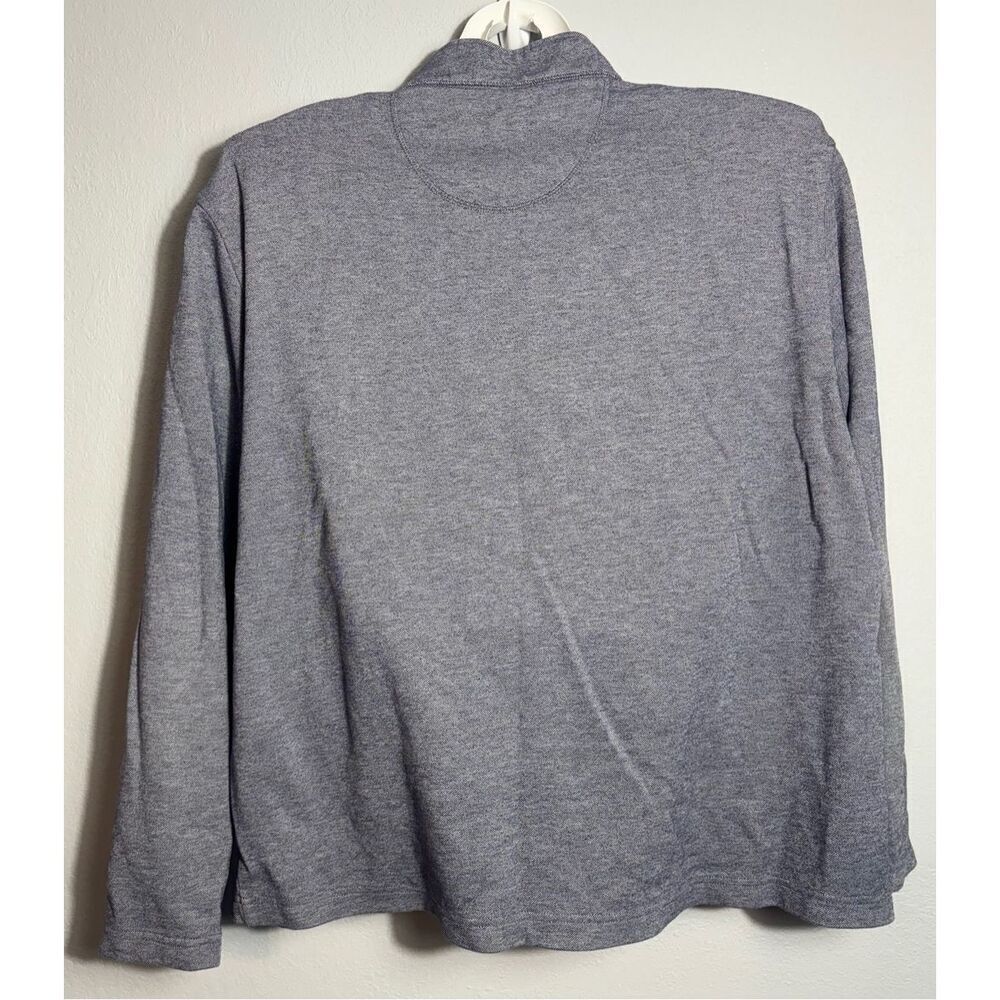 IZOD Sweatshirt Mens 2XL XXL Gray 1/4 Zip Pullover Fleece Golf Stand Collar - Picture 4 of 10